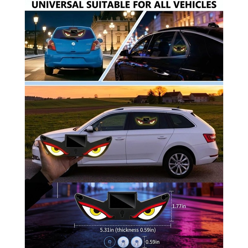 Solar Powered Devils Eyes LED Car Light, Devil Eyes Lights