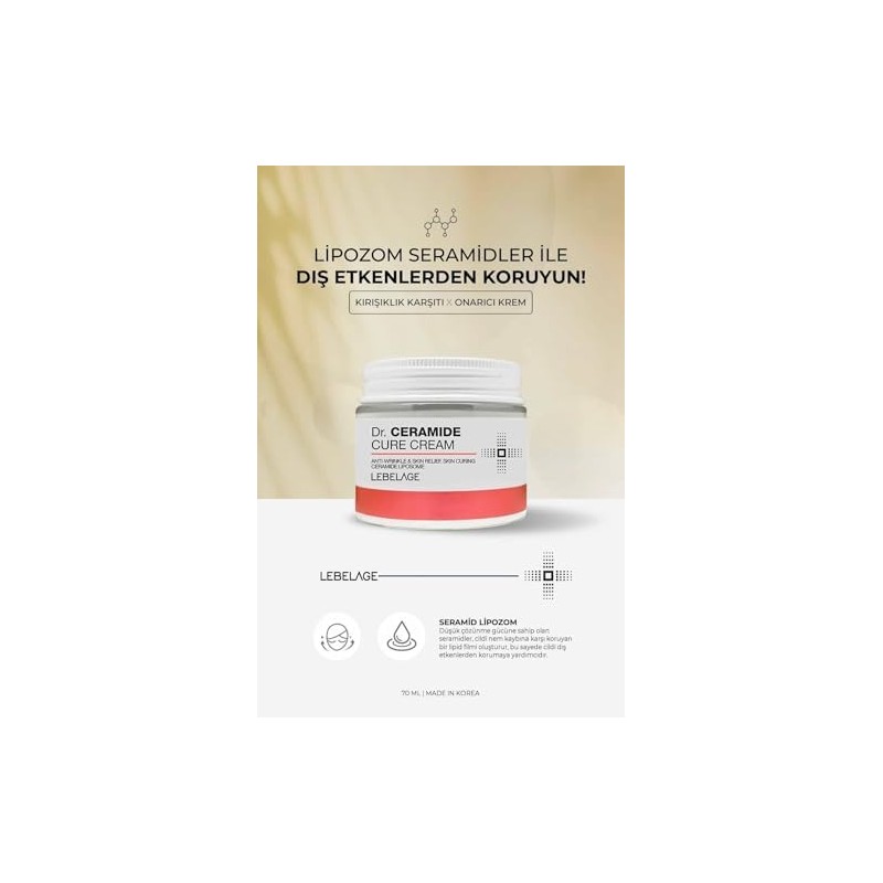 Crema Facial Dr Cure Ceramida, Antiarrugas 70ml 1pz