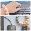 Rolaadevawxw Silicone bead keyring bracelet, bead wrist bracelet car keychain,women