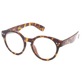 Newbee Fashion - Vintage Retro Round Clear Lens Fashion Glasses Thick Quality Frame