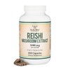 Double Wood Supplements Reishi Mushroom Capsules (4:1 Ganoderma Extract, 1,000mg
