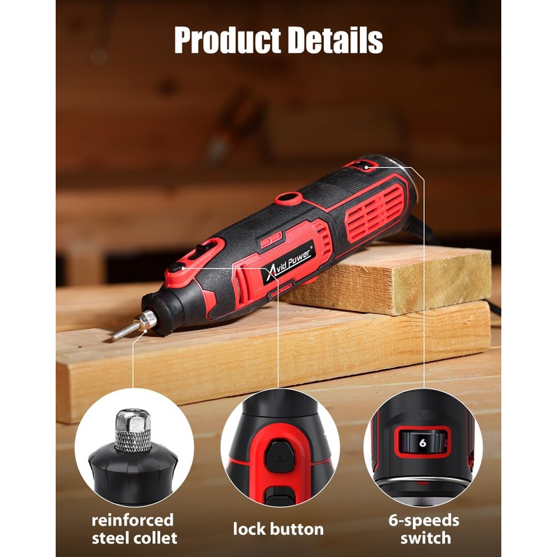 AVID POWER Chainsaw Sharpener, 6 Variable Speeds Chain Saw Sharpening