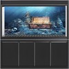 AWERT 72x24 inches Underwater Aquarium Background Opened Treasure Chest with