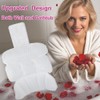White Bath Pillow for Tub, Slip Proof Bathtub Pillow for