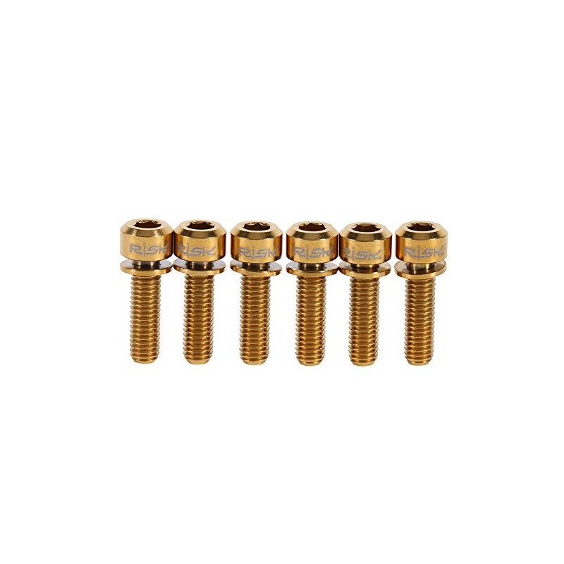 Bike Stem Bolts, Bicycle Stem Replacement Bolt, 6pcs Titanium Alloy