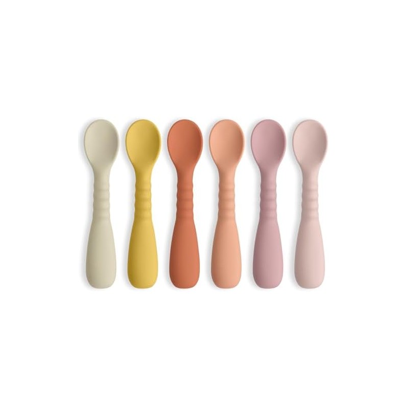 ME.FAN - Cucharas de alimentación de silicona para bebé, paquete
