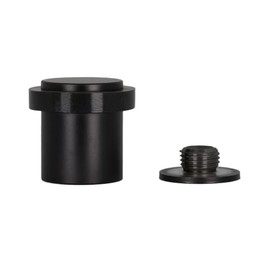 EVI Herrajes Door Stop, Stainless Steel, 24 x 30 mm, Screw Base, Black Painted, Includes Screw and Clamping Dowels, Model I-199/24X30-CBNG