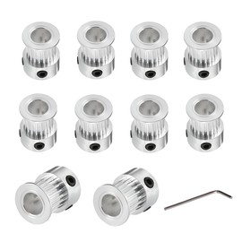 BZ 3D GT2 Pulley GT2 Pulley 20 Teeth 8 mm Bore 10 mm Wide Timing Belt Pulley 20 Teeth 8 mm Bore for 3D Printer, CNC 9 mm/10 mm Width GT2 Timing Belt (Pack of 10)