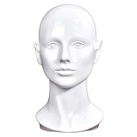PVC Mannequin Head Black Male Manikin Dummy Stand Model Display Hat Scarf Wigs Hair Glasses Hat Beauty Styling Tool …… (white)