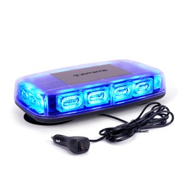 Xprite Upgraded 12" 72LED Rooftop Mini Strobe Lights, Emergency Safety Flashing Beacon Light Bar with Magnetic Base for 12V-24V Construction Vehicles, Trucks, Snow Plow, Postal Car (Blue)