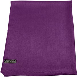 CJ Apparel Purple Solid Color Fringe Design Nepalese Shawl Scarf Wrap Stole Throw Head Wrap Pashmina Hand Made in Nepal NEW