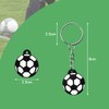 Jagowa 12Pcs Soccer Keychain Sports Mini Creative PVC Kids Soccer