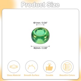 uxcell 2000 Pcs Glass Seed Beads Bulk, 2mm Mini Glass Bugle Beads for DIY Earrings, Necklaces, Bracelets, Jewelry Making, Dark Green