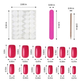 769PCS Assorted Colored Fake Nails Medium Length Press on Nails, EBANKU 32 Colors Fake Nails Short Square French False Full Nail Tips Acrylic Nail for Women Girl