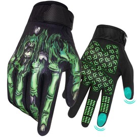 RIGWARL Touchscreen Motorcycle Gloves, Men Breathable Mesh Inserts Gloves, Skeleton, Women Non-Slip Lightweight Durable Cycling Gloves, Motocross, MTB, Running, Cycling, Climbing, Garden