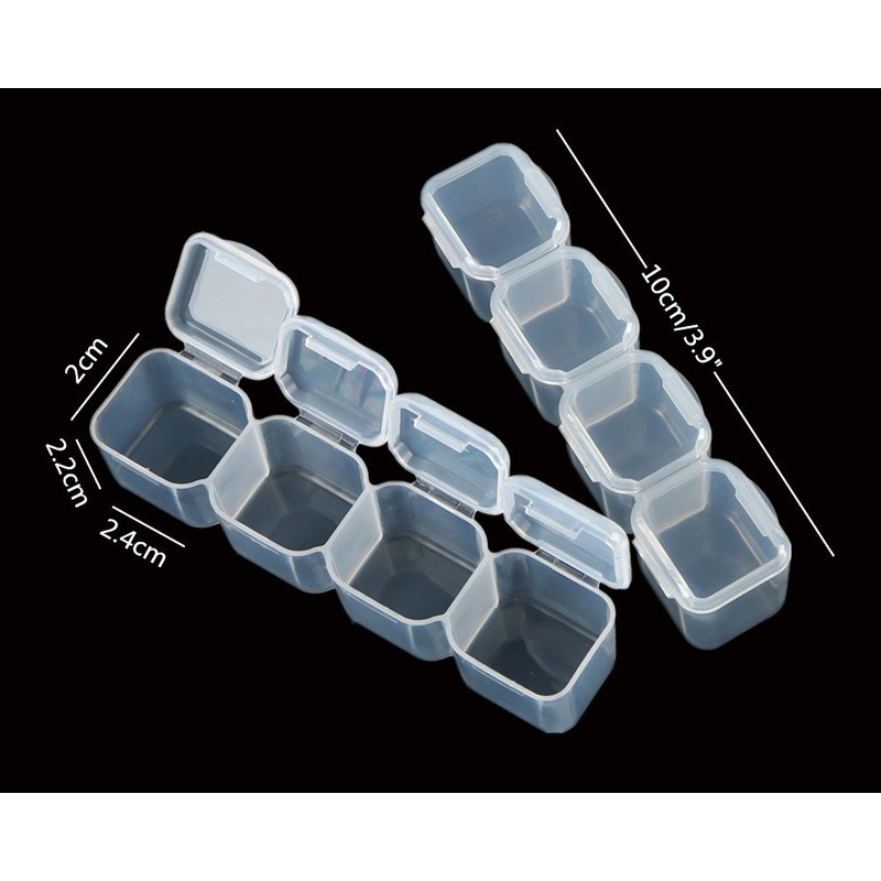 yueton 28-Grid with Cover Clear Plastic Candy Jewelry Organizer Box