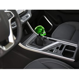 Abfer Skull Gear Shift Knob Big Tooth Transmission Car Stick Shifter Handle Lever Replacement Fit Most Automatic Manual Transmission Cars (Green)