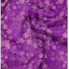 Soimoi Purple polyester Crepe Fabric Poppy Anemone Floral Print Fabric