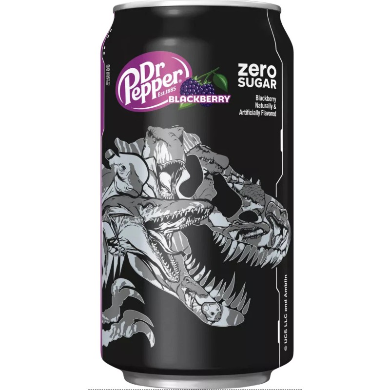 Dr Pepper Blackberry Zero Sugar Soda Jurassic World Rebirth 12