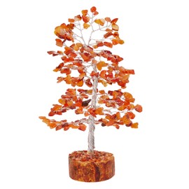 Carnelian Crystal Gemstone Tree - Spiritual Gifts for Positive Energy - Crystal Room Decor - Meditation Stones - Reiki Gifts
