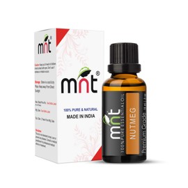MNT Nutmeg Essential Oil 100% Pure Natural & Therapeutic Grade For Aromatherapy, Skin, Acne & Hair Growth (15ML)