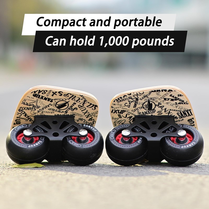 FreeSkates Portable Roller Road Drift Skates Plate, Maple Deck Anti-Skid