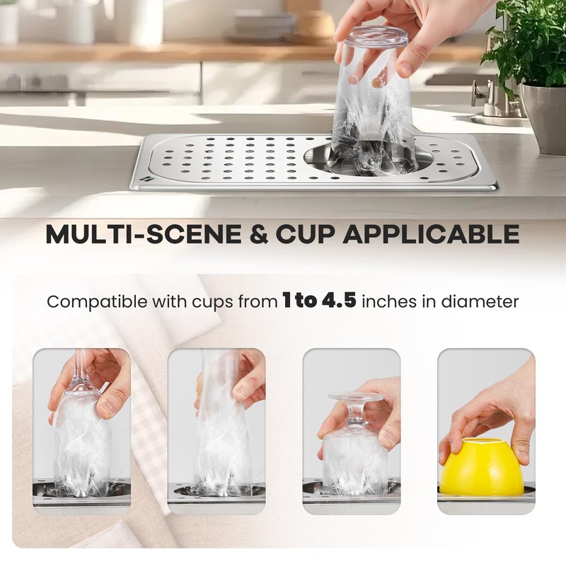 Huanyu Pitcher Rinser with 360 Degree Rotating High-Pressure Nozzle |