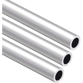 TA-VIGOR 3Pcs 6063 Aluminum Round Tube, 10mm OD 6mm ID 250mm Length Metal Seamless Straight Tubing Aluminum Pipe for Home Furnishing, Machinery, DIY Handicraft