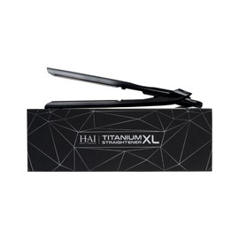 Titanium XL Professional Flat Iron by HAI - Extra Long Plates - Hair Straightener with Ionic Generator for Faster Styling