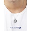 inSCINTILLE Windrose Necklace Men's Stainless Steel Nautical Pendant Adjustable Length