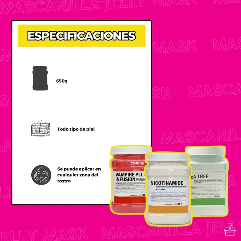 Mascarilla Facial Jelly Hidratante Polvo