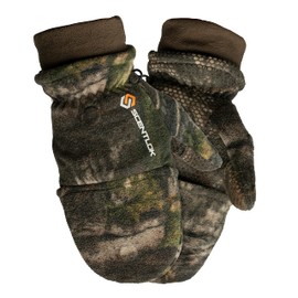 ScentLok Fleece Winter Camo Pop Top Camo Hunting Gloves (Mossy Oak Country DNA, Medium)