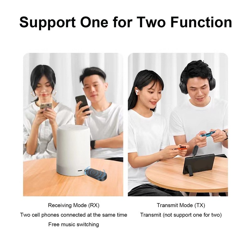 3.5mm Bluetooth Adapter 2 in 1 Support Hands Free Calling