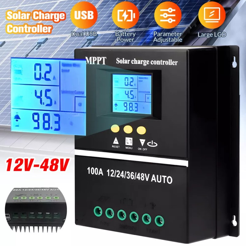 KEPEAK 60A/100A 12V/24V/36V/48 - 100A 12V/24V/36V/48V MPPT Charge Controller