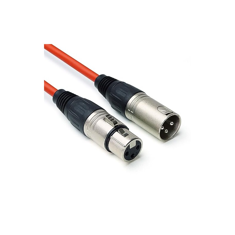 keepdrum Microphone Cable Red 10 m XLR Female XLR Male