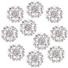 Jerler 10 Pcs 24MM Rhinestone Buttons Crystal Embellishments Sew on