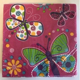 Paper Art Butterfly Napkins Spring Summer Birthday Wedding Event Luncheon Rebirth