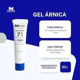 Gel de Árnica Montfort 71, Cuidado Natural para el Bienestar Muscular, Ideal para Uso Deportivo (60 mL)