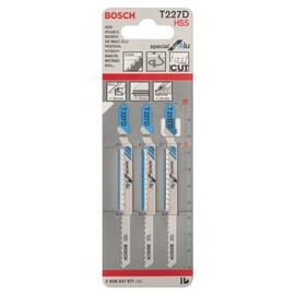 BOSCH T-227D/3 Jigsaw Blade for Aluminum and Non-Ferrous Metals, Set of 3