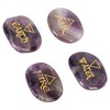 4 Elements Assorted Stones Engraved Triangular Symbols Earth Air Fire