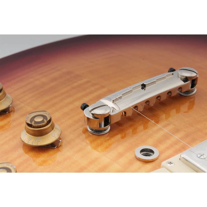 Musiclily Pro 52.5mm Pre-set Intonatable Wraparound Bridge Tailpiece for Epiphone
