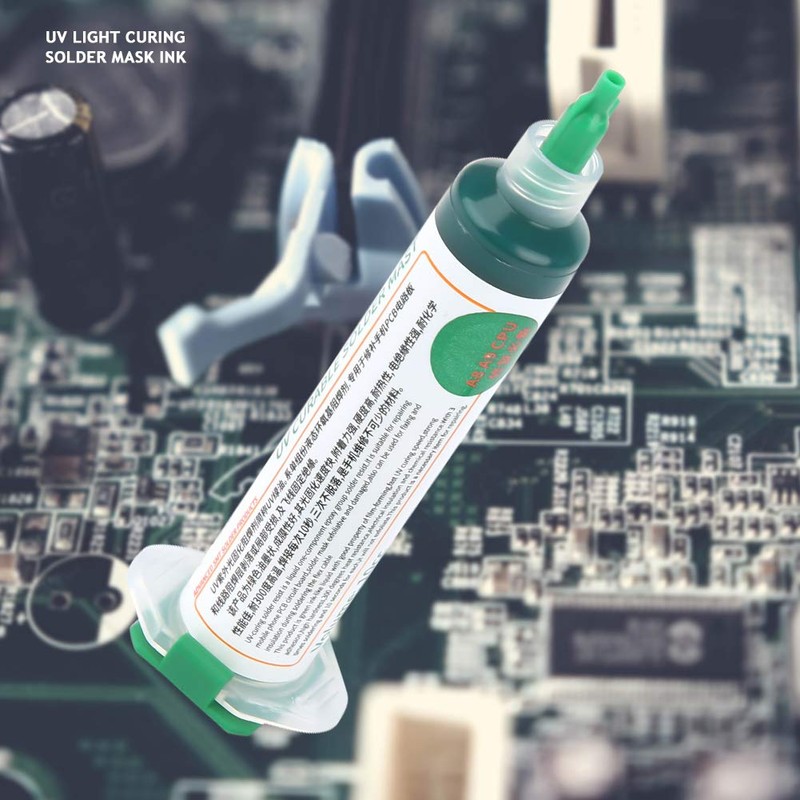Kadimendium 2Pcs Light Curing Solder Mask Ink Green BGA PCB