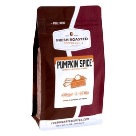 Fresh Roasted Coffee, Pumpkin Spice Flavored Coffee, 12 oz, Medium Roast, Kosher, Whole Bean