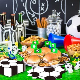 Soccer Ball Paper Napkins Disposable Dessert Napkins Happy Birthday Party Supplies for Baby Shower Weddings,Birthday,Bar Party Favors
