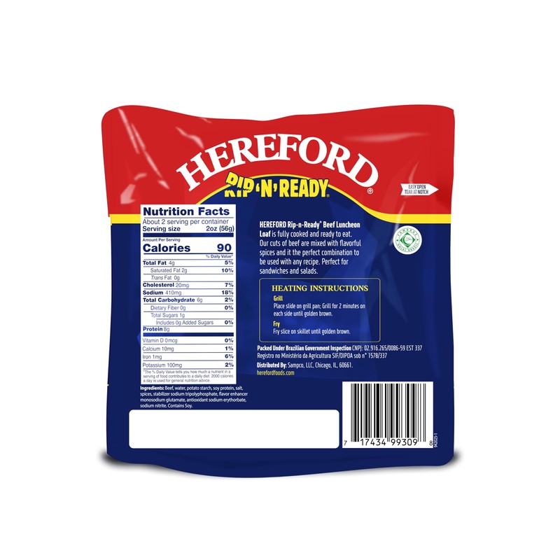 Hereford Beef Luncheon Loaf | Shelf Stable | Fully Cooked