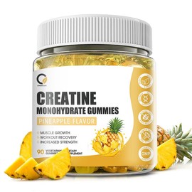 **Creatine Monohydrate Gummies 3000mg – 90 Ct, Sugar-Free Pre-Workout Supplement for Muscle Growth, Strength, Recovery & Enhanced Performance**