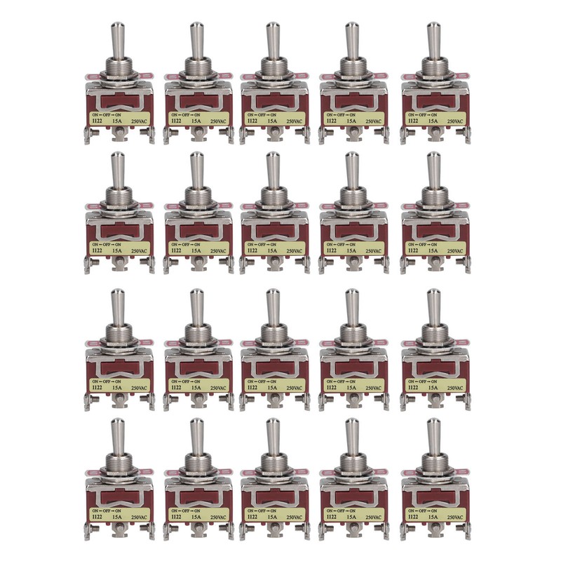 20 Sets Toggle Switch Rocker Self Locking 3 Terminal 3