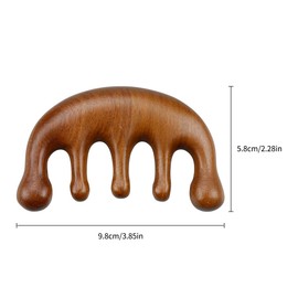 Tabanzhe Sandalwood Handmade Wooden Massage Comb, Round Tips Head Scalp Massage Comb Wide Tooth Wooden Comb Men Women Wood Hair Comb
