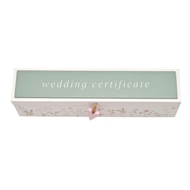 Widdop and Co Love Story Wildflower Certificate Holder | Wedding Certificate Keepsake Box with Floral Design | Romantic Gift for Newlyweds or Engagements