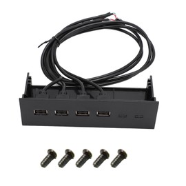 USB Front Panel Hub 5.25in 4 Ports High Speed Stable Plug and Play Optical Drive Front Panel for Desktop Motherboard